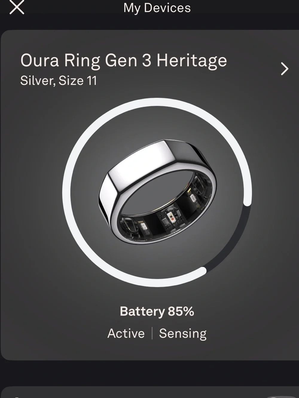 Oura Ring Generation 3 Heritage Size 11